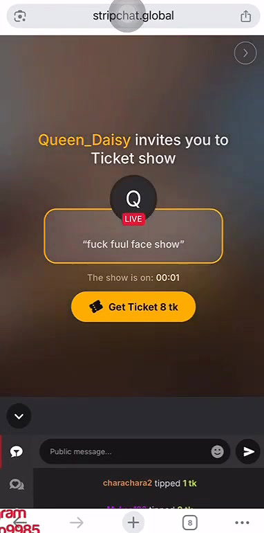 Queen_Daisy 3 Ticket show face show and hardcore fucking