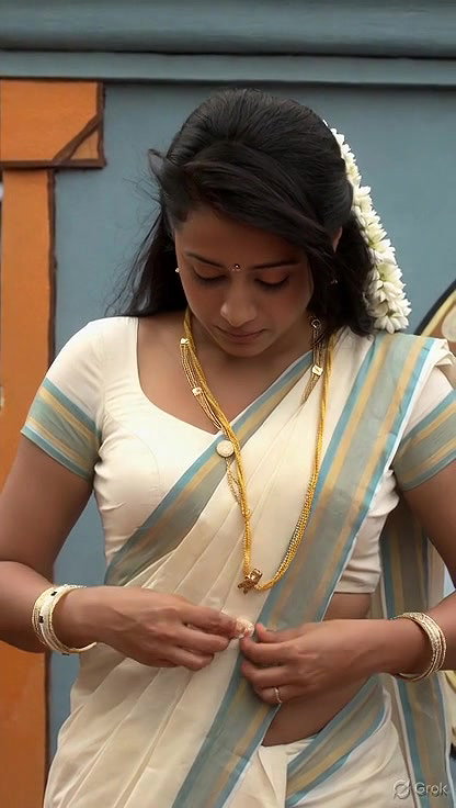 Trisha adjusting saree wantedly to reveal and tempt 211