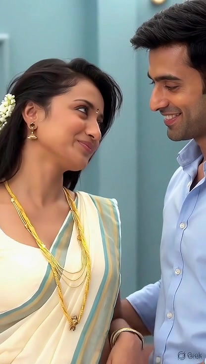 Trisha adjusting saree wantedly to reveal and tempt 283