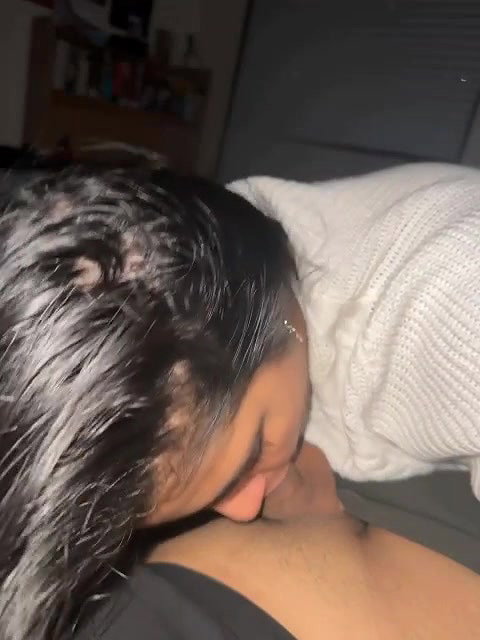 Horny Girlfriend Licking Boyfriend Cock With Cream And Sucking 23