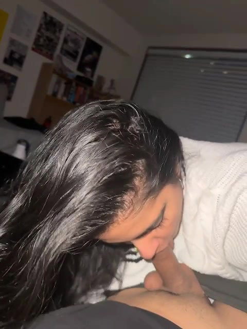 Horny Girlfriend Licking Boyfriend Cock With Cream And Sucking 23