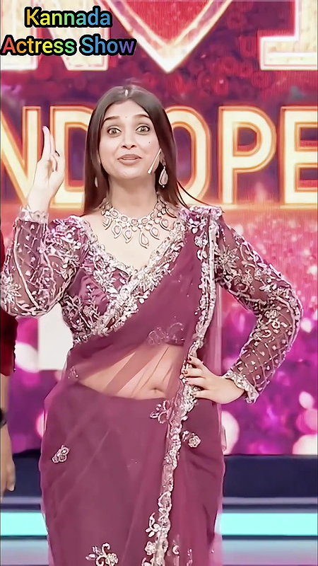 swetha chengappa sexy navel in pink saree 22