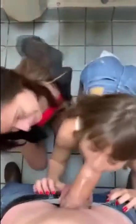 Watch me getting my dick sucked off by two cute girls