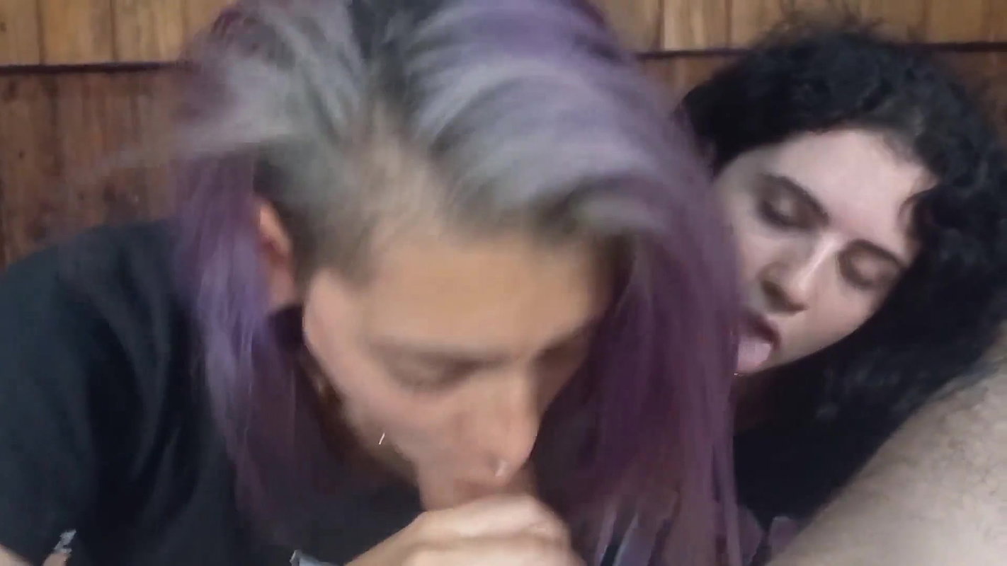 Two hot chicks appreciate the taste of his gorgeous penis in a threesome