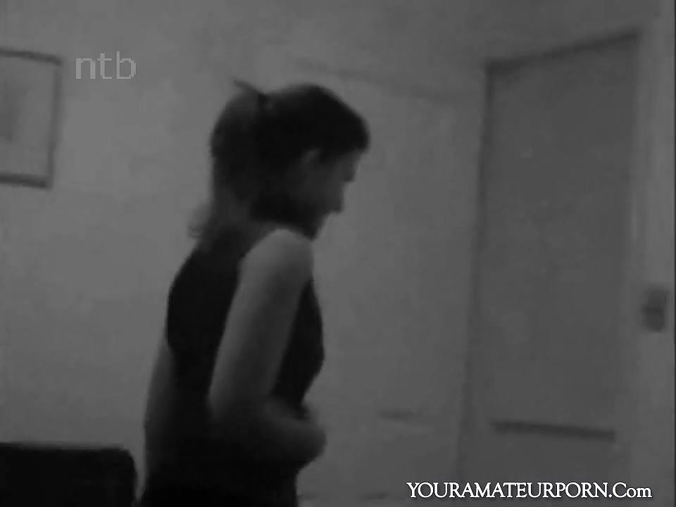 Slim babe swallows cum after interracial double penetration