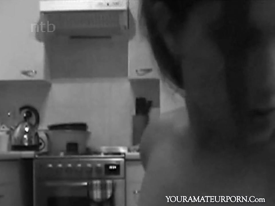 Slim babe swallows cum after interracial double penetration