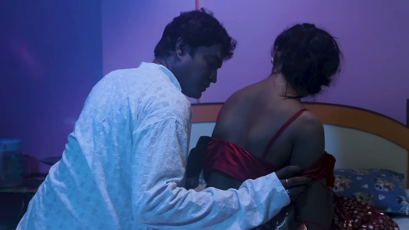 Rimi hot first night scene – Saree, Navel caressed, Blouse removed, Back felt