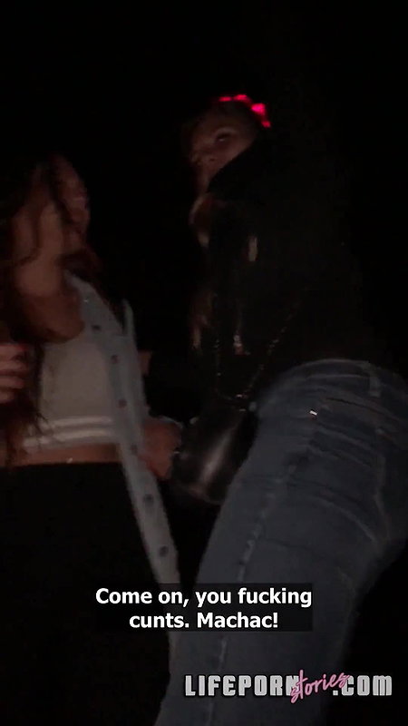 Outdoor threesome fucking and dick sucking at the music festival