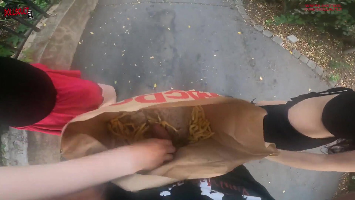 Dude is willing to hide his cock in a McDonalds bag and its fucking disgusting