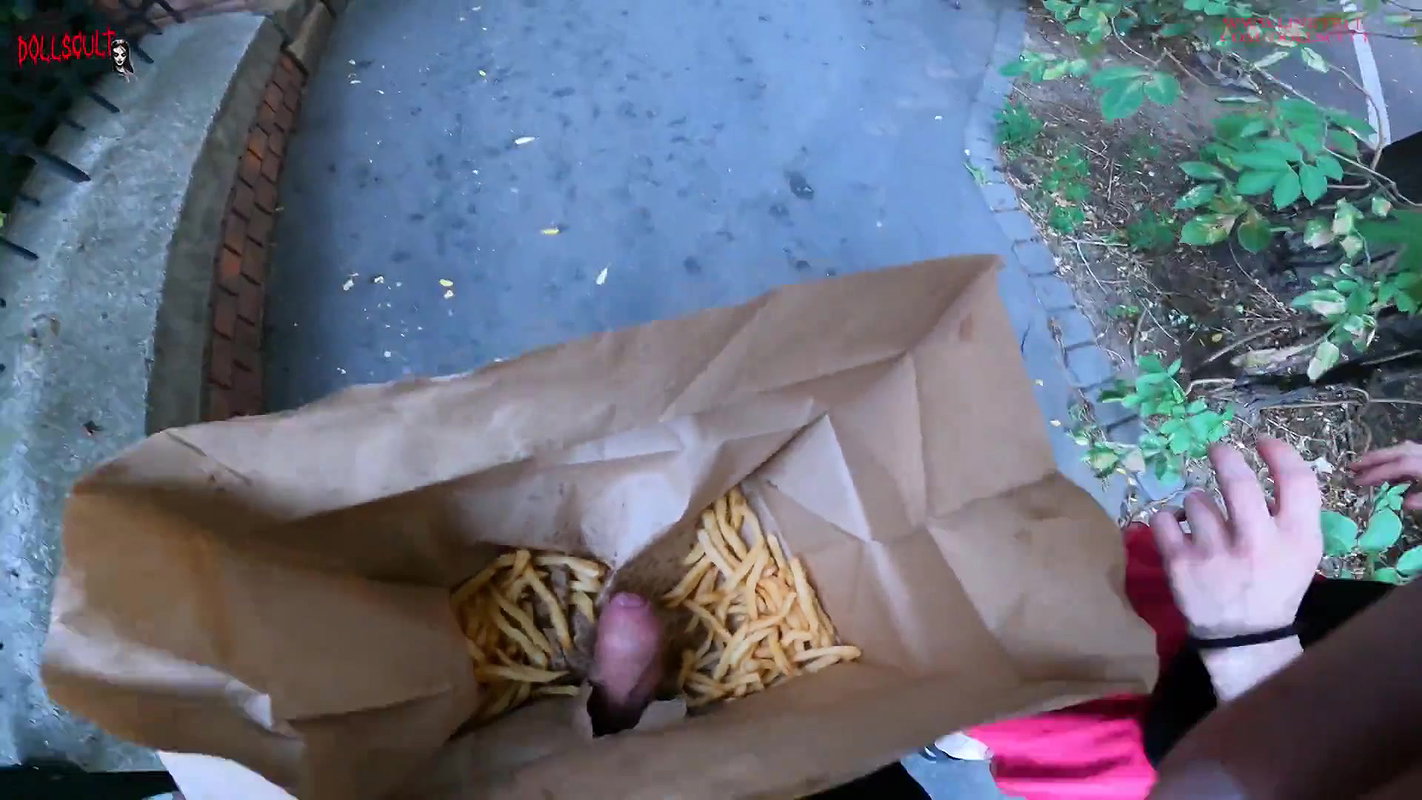 Dude is willing to hide his cock in a McDonalds bag and its fucking disgusting