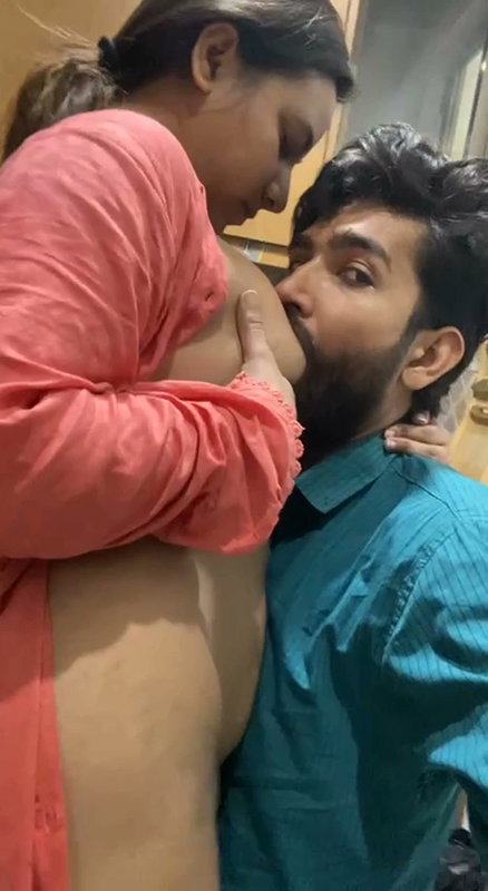 lucky guy squeezing and sucking juicy Boobs n Tits of MILF