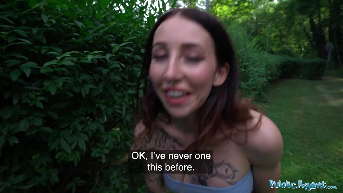 A genuine outdoor public fuck for a tattooed babe with smoking body