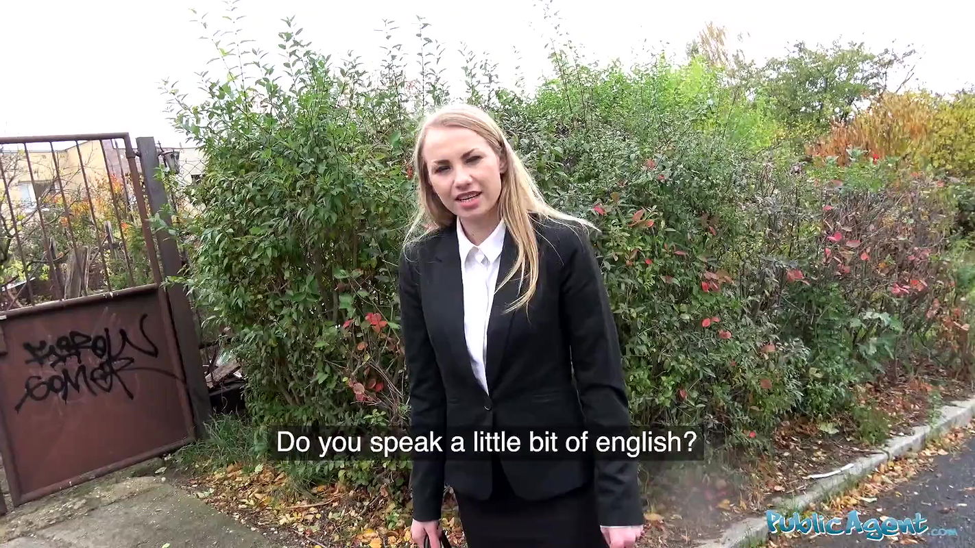 Cute Blonde Russian babe fucked through tights at roadside