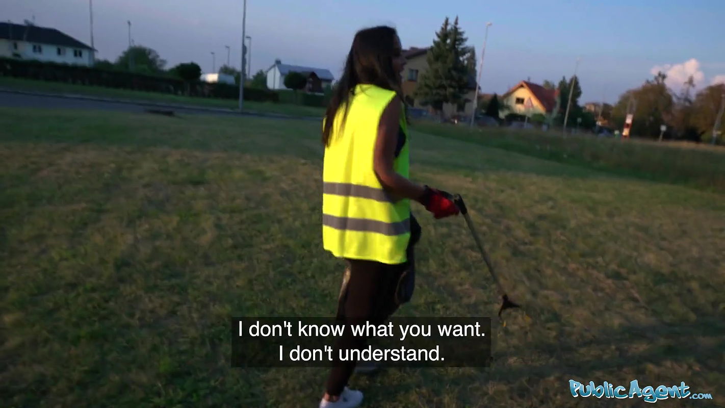 Hot brunette criminal is taken into the woods for an outdoors fucking