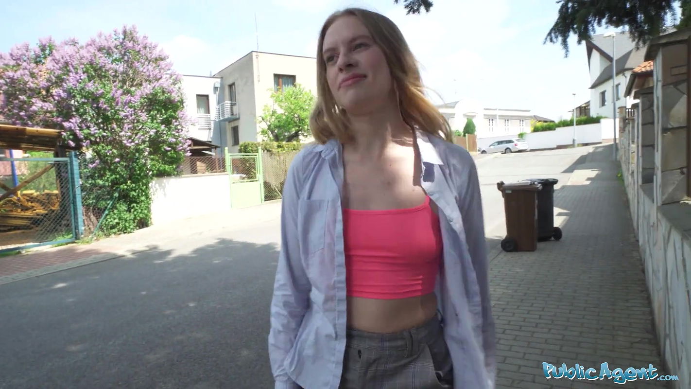 Nikki Riddle taken to a garden shed and has her wet pussy pounded by a huge cock