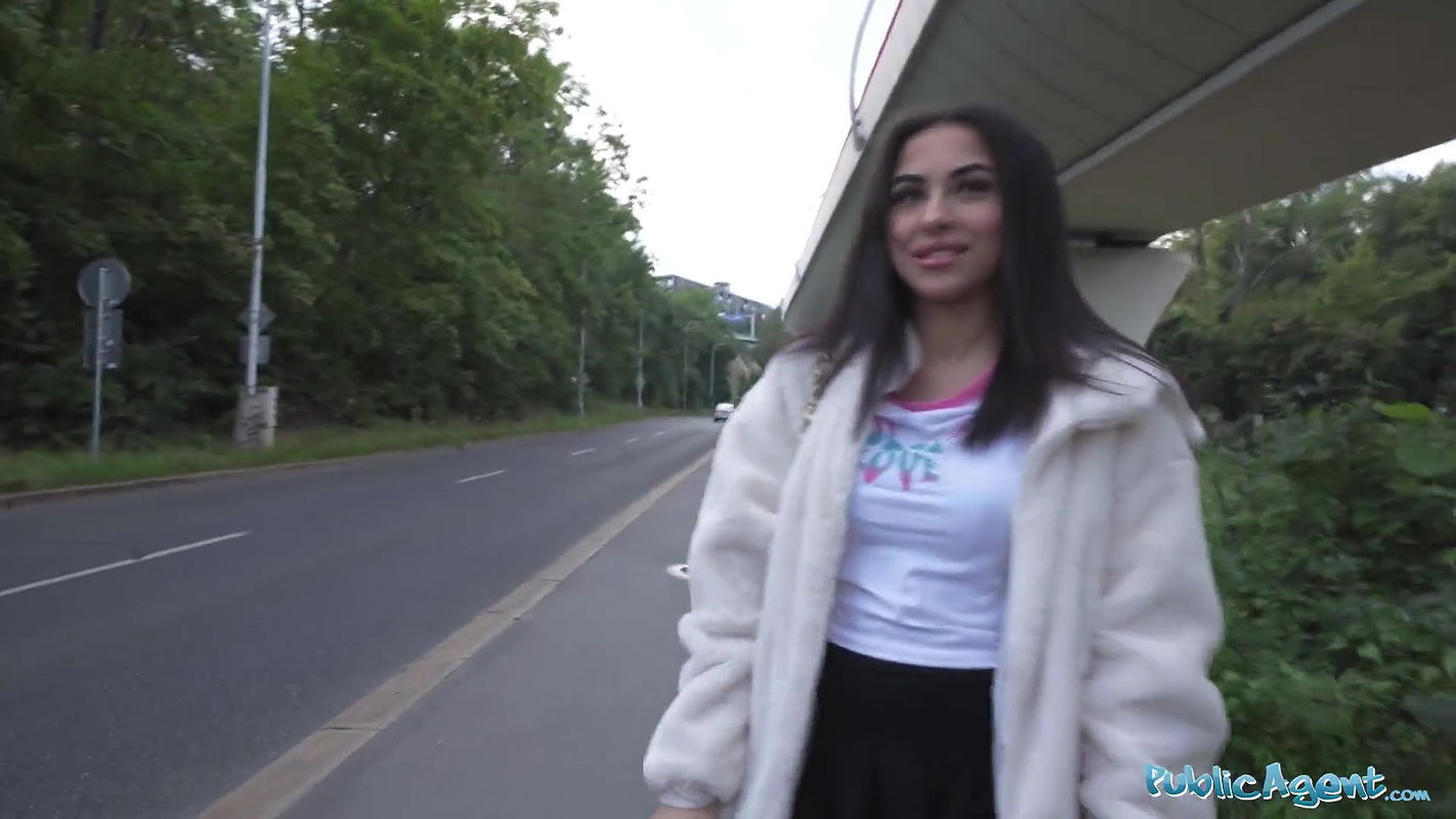 petite British Brunette Sucks and Fucks after Nearly Getting Run Over by a Runaway Taxi