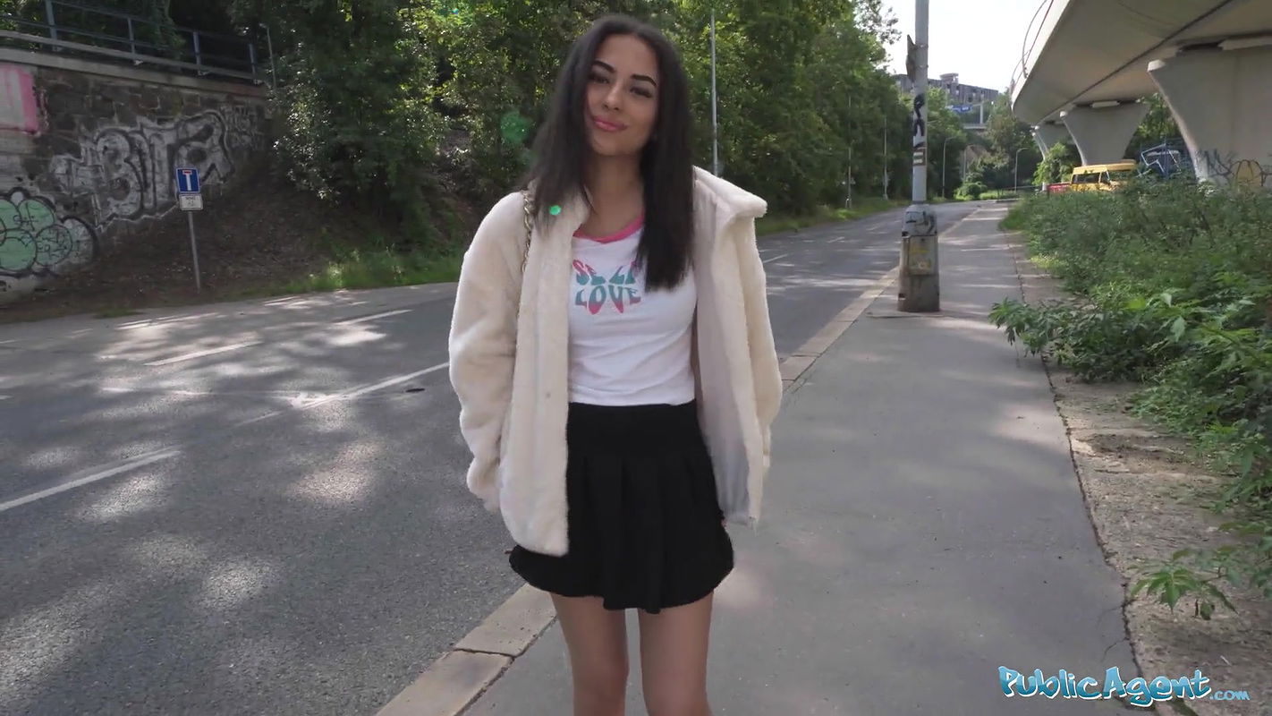 petite British Brunette Sucks and Fucks after Nearly Getting Run Over by a Runaway Taxi