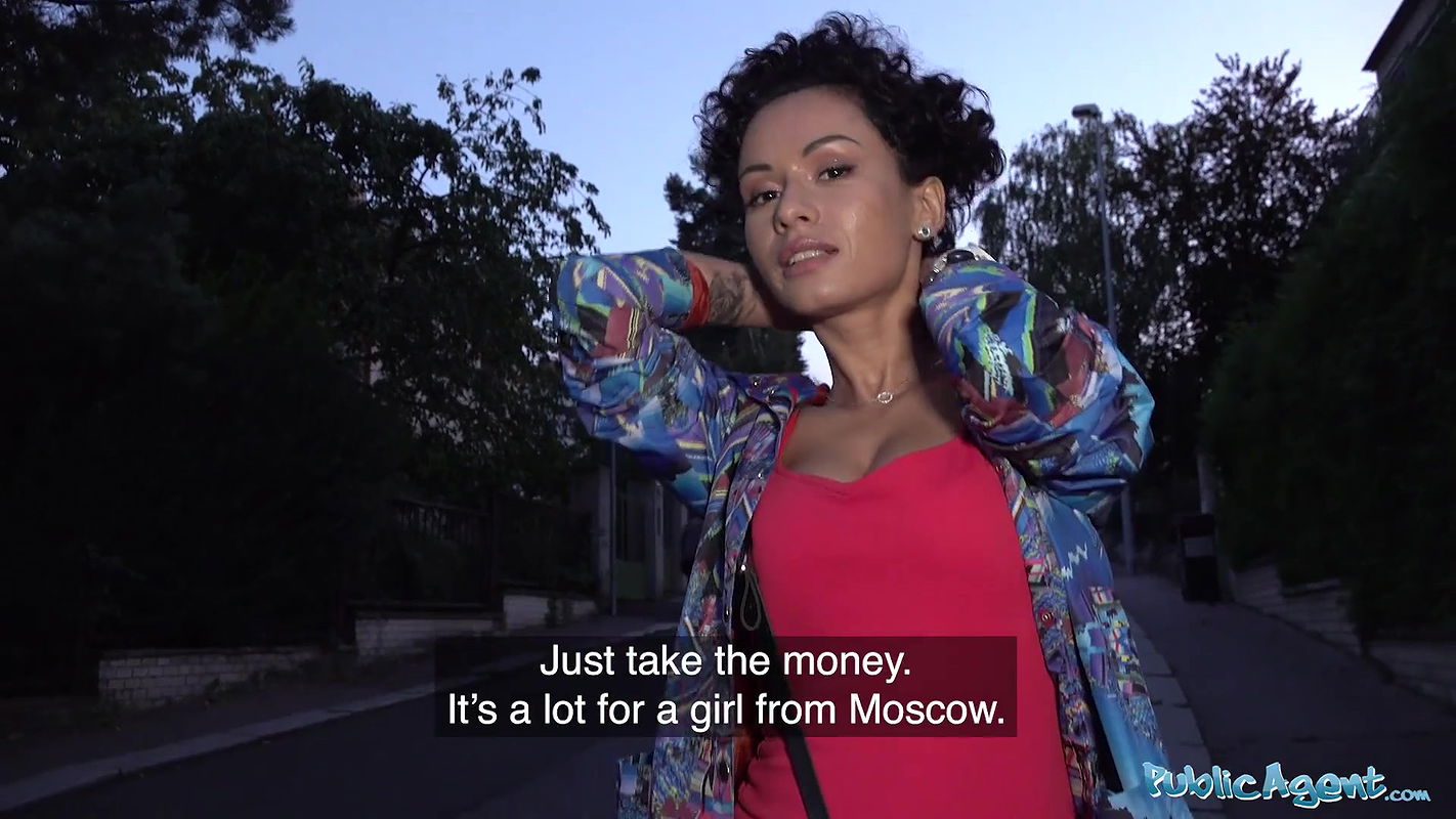 Russian Stacy Bloom with hairy pussy fucked outdoors