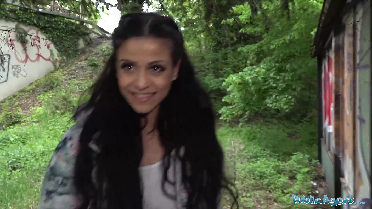 Sexy tiny brunette Sandra Soul fucked in public