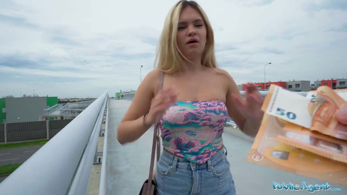 x She Flashes her tits and ass on a bridge then has sex with a stranger