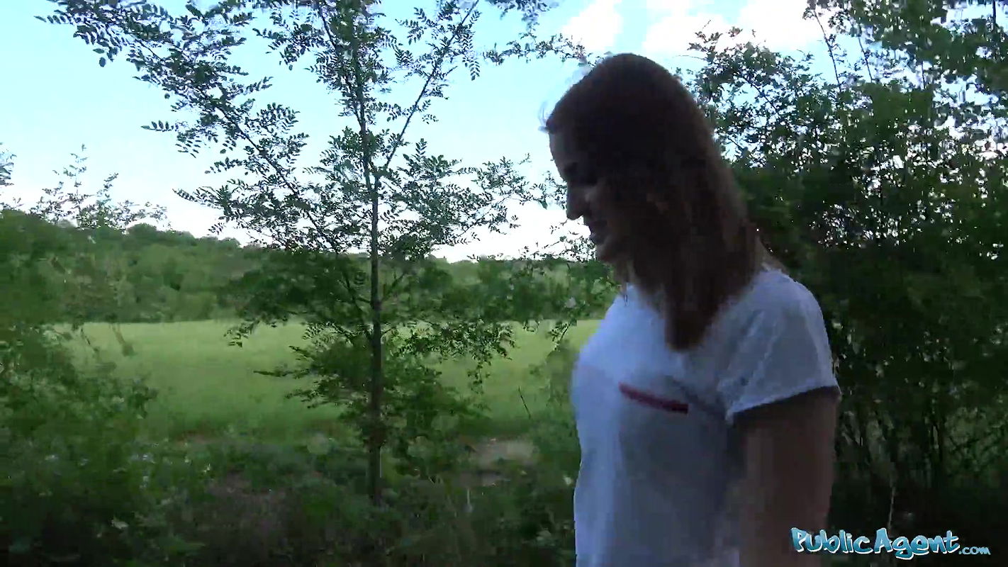 Small boobed cutie fucks in woods