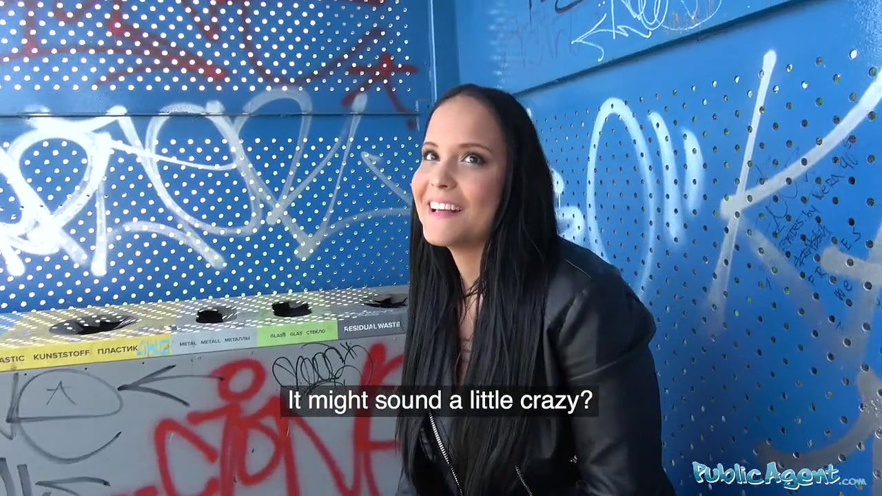 Sticky facial for busty hot Czech teen under railway bridge