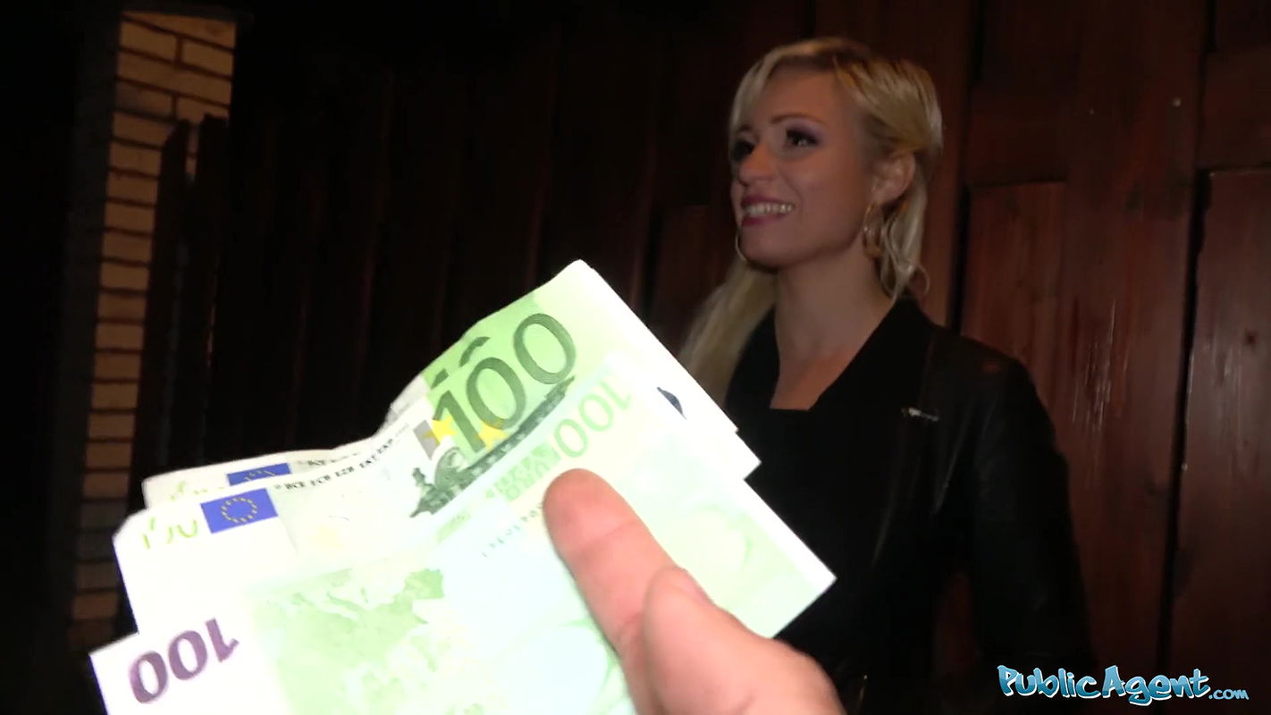 Stunning German blonde babe paid to fuck