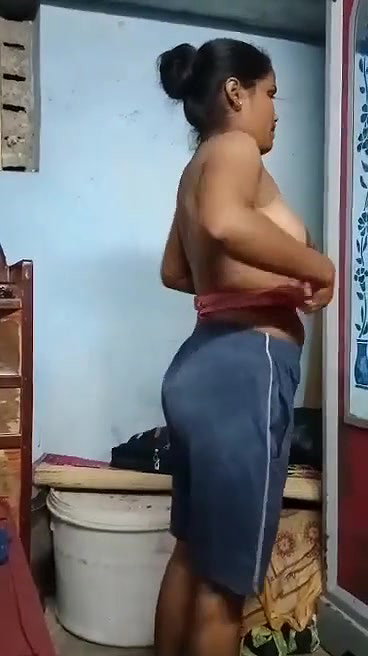 Tamil Wife Wearing Cloths