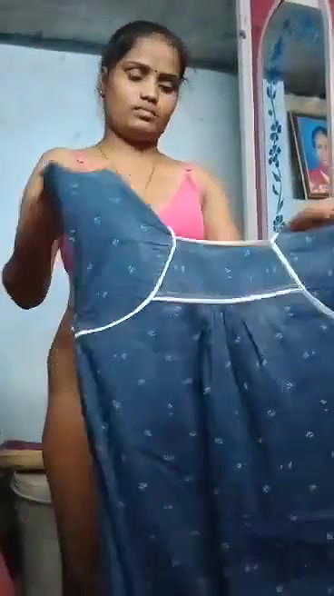 Tamil Wife Wearing Cloths