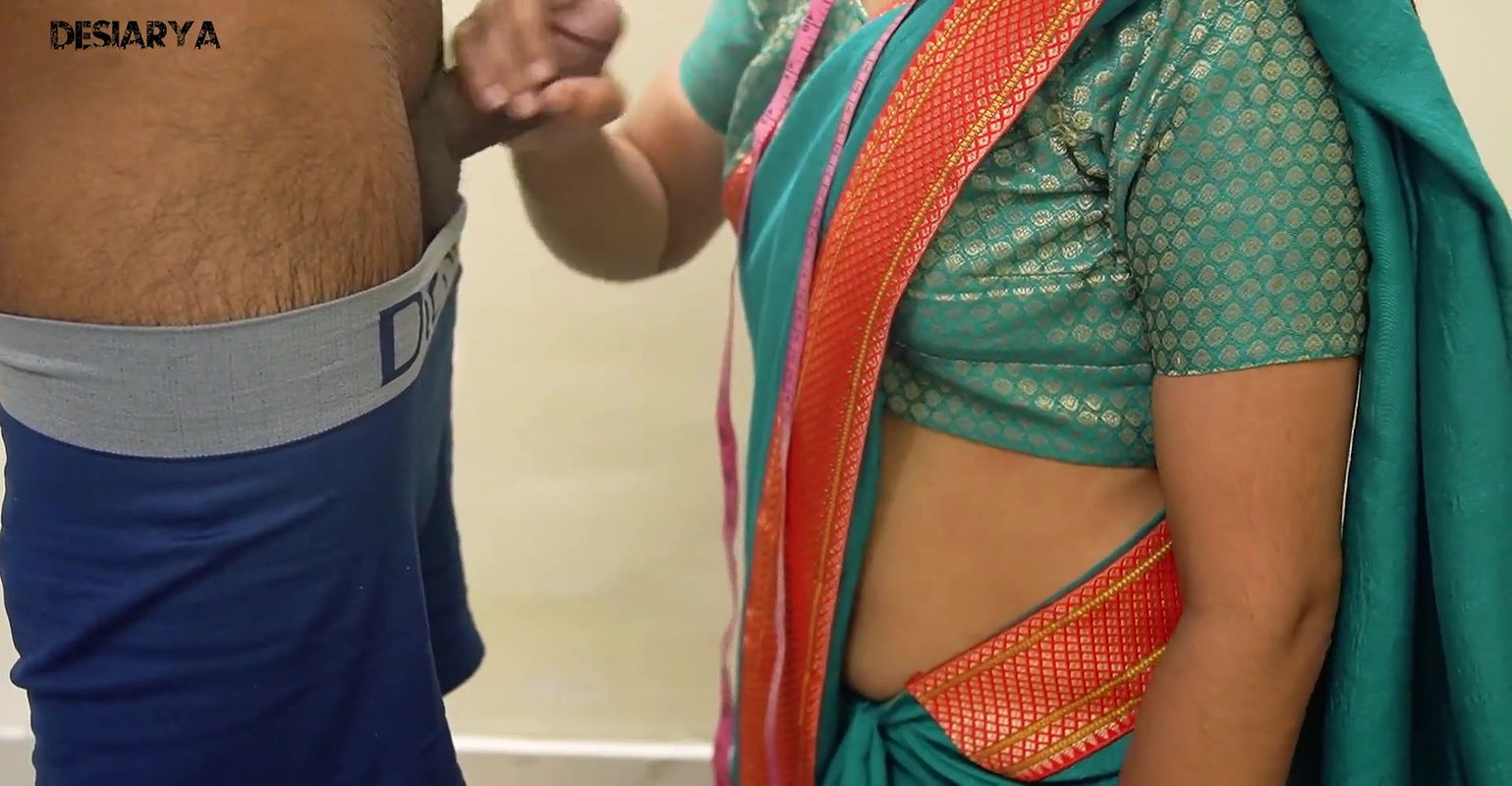 Mother takes her stepson's measurements for new clothes