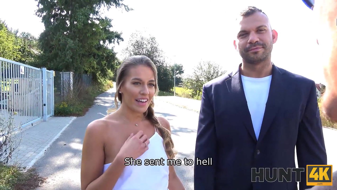 Babe satisfies lover and BF allowing him to stay and jerk off