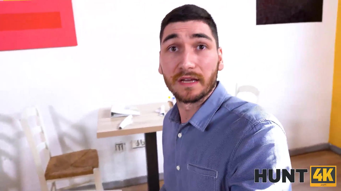 Beauty with great body nailed by hunter in front of her hubby