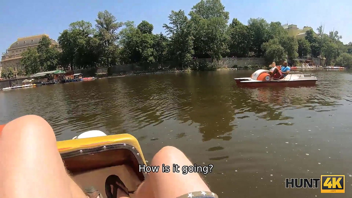 Bruiser hides anger while rich hunter is fucking his busty GF