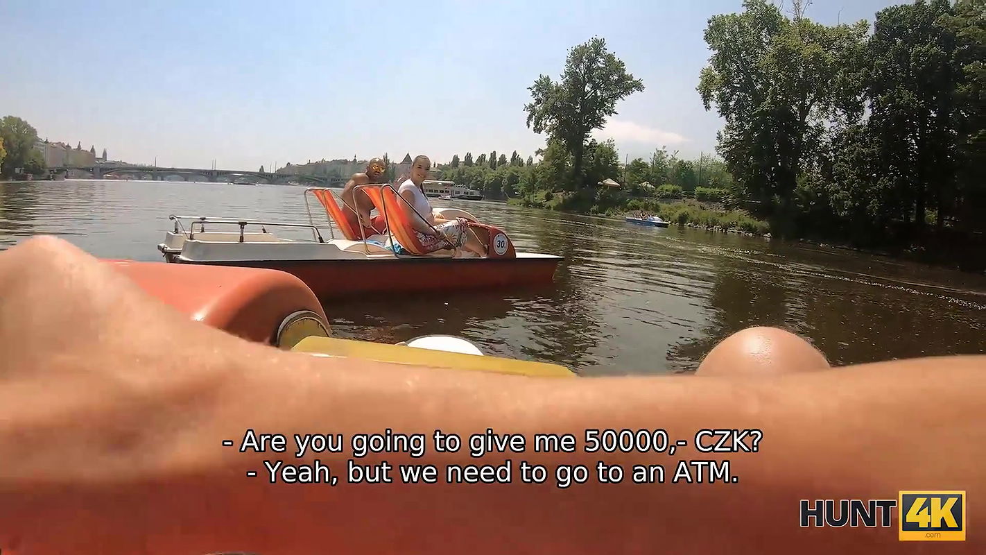 Bruiser hides anger while rich hunter is fucking his busty GF