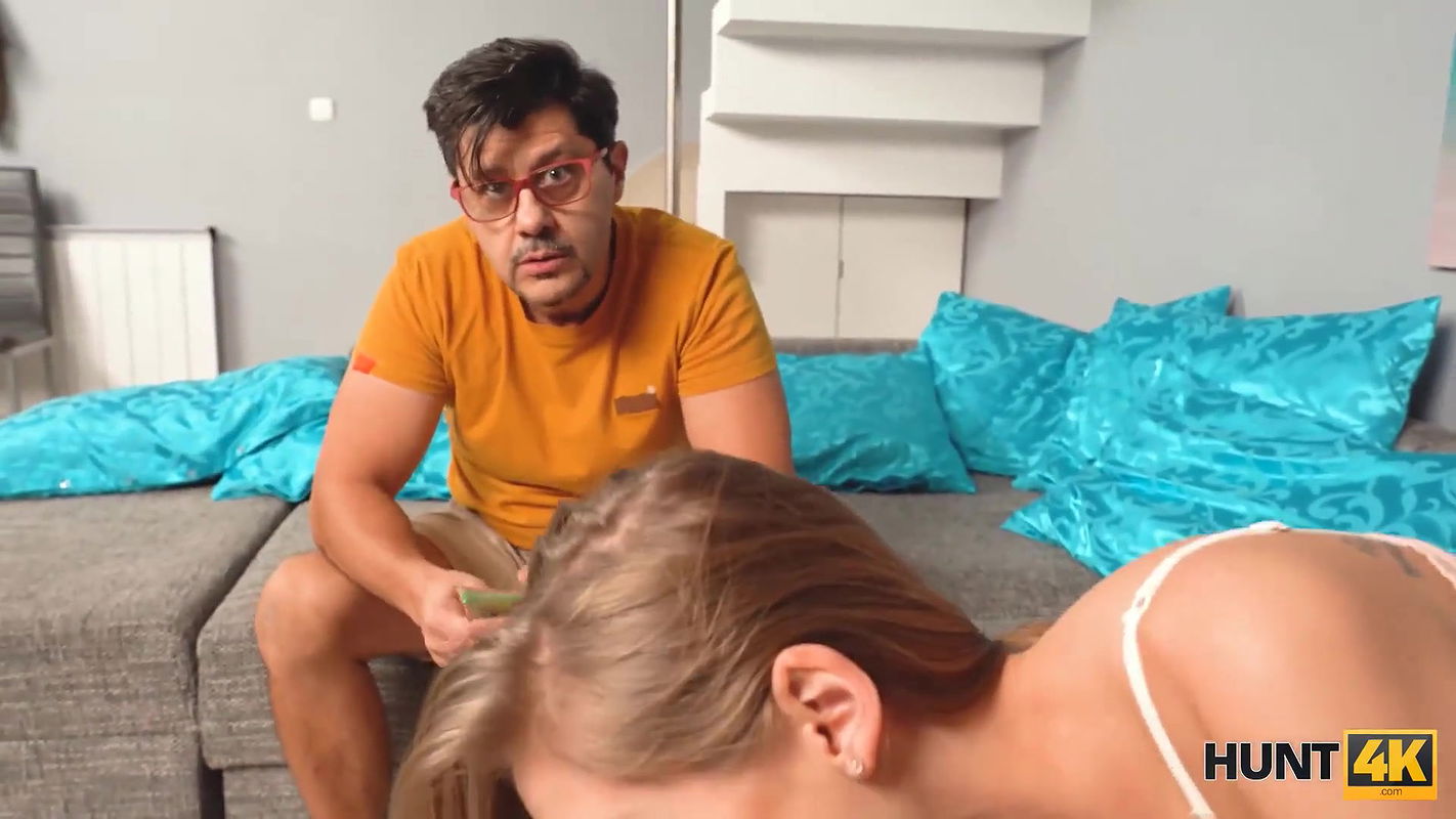 Conflict ends for guy and friends skinny GF with awesome sex