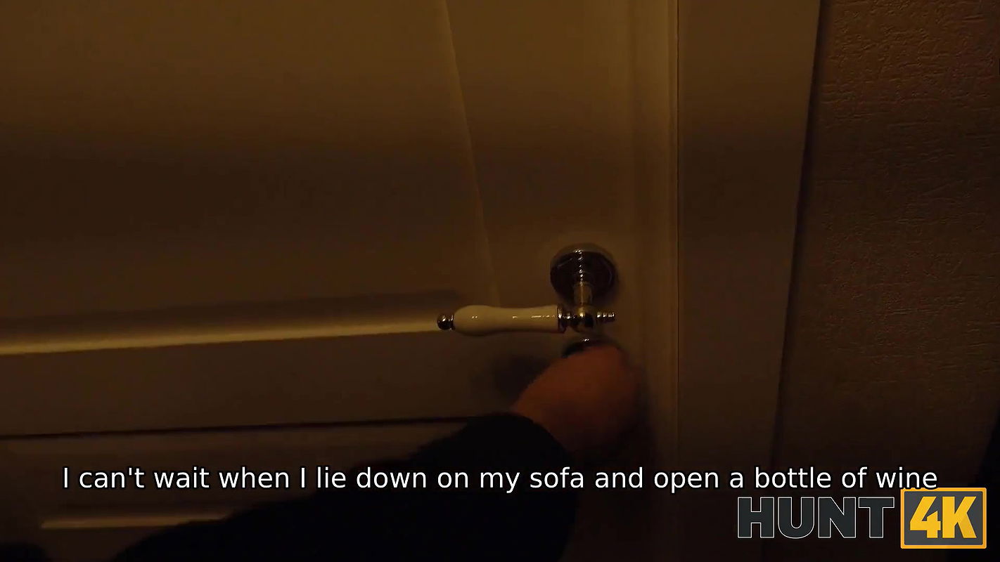 Scrounger’s snatch is filled with the homeowner’s hard cock