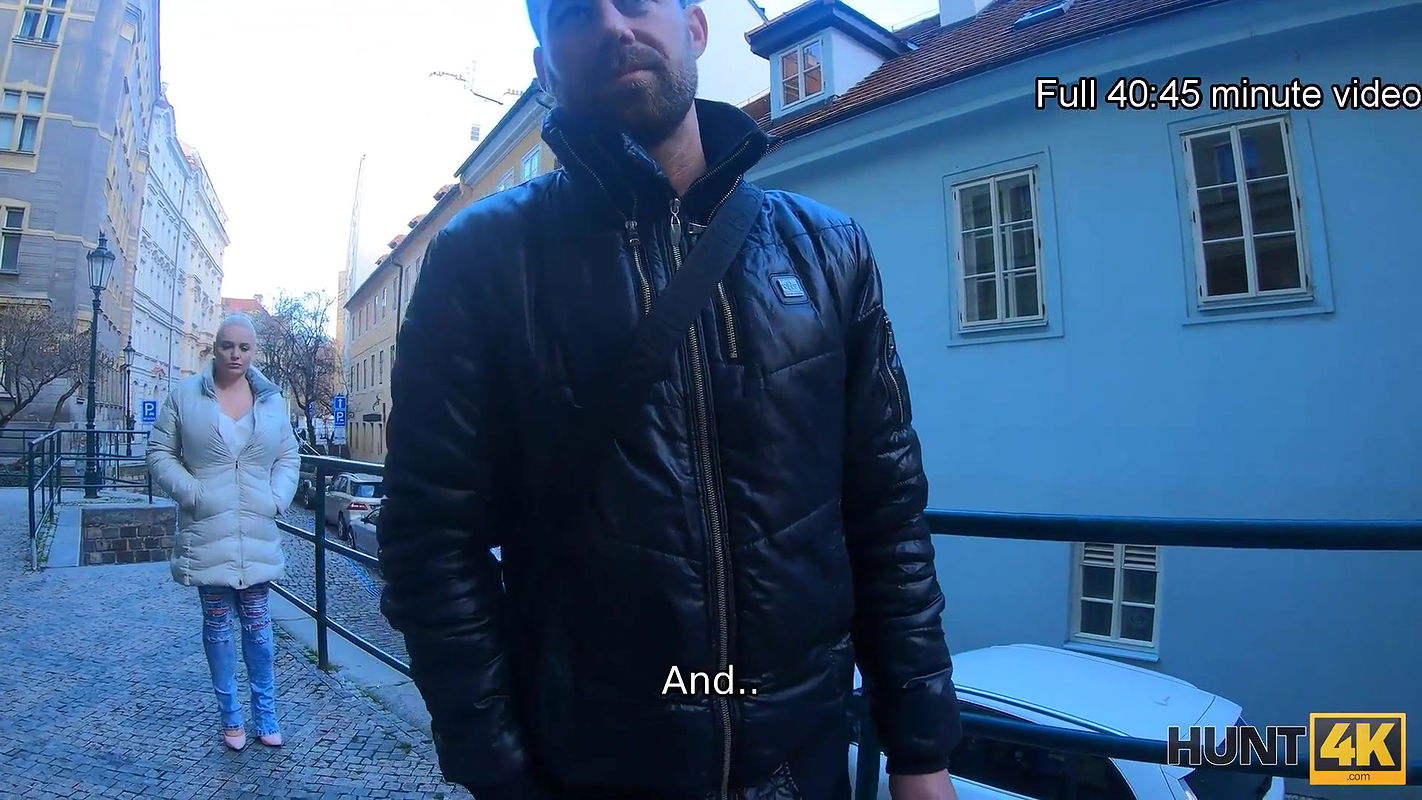 Sweet girl with big boobies takes schlong while BF watches