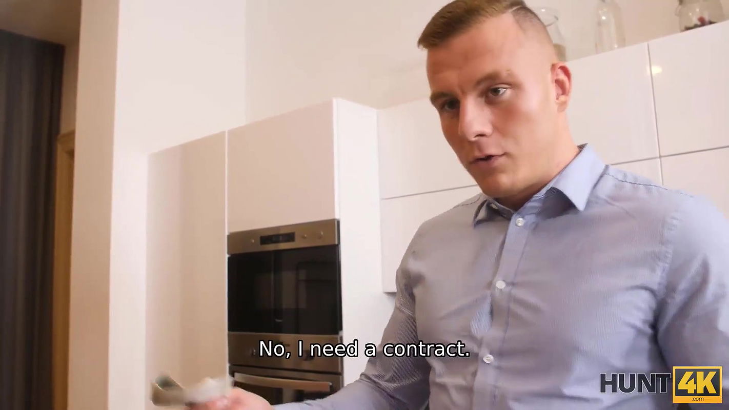 With great desire in eyes girl hooks up with potential client