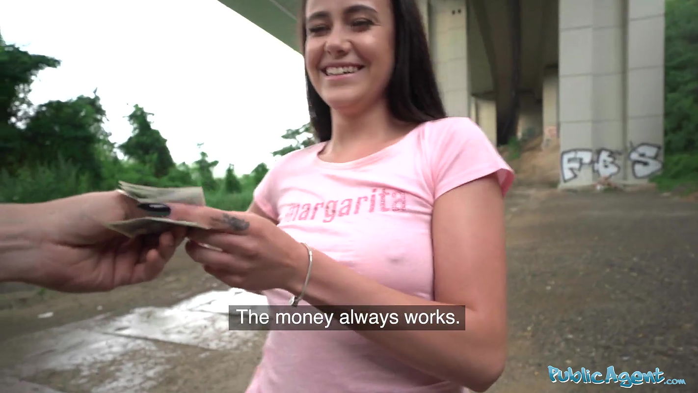 Public Agent 19 year old Innocent fucked in the rain by a huge cock