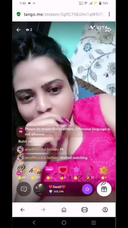 Swati showing her boobs and rubbing pussy on tango live 121 with face