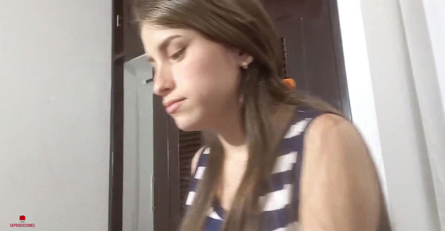 My eager sister gives me a blowjob on a family outing