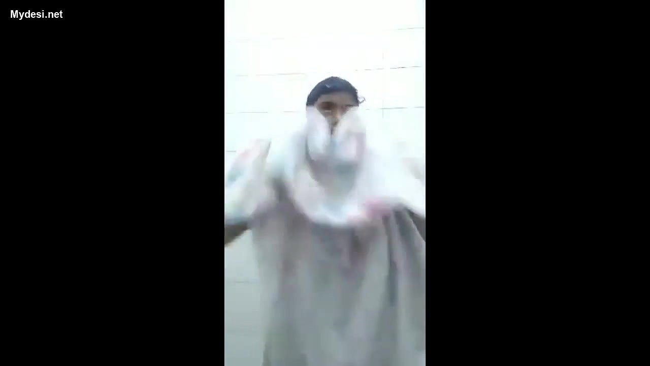 indian girl in bathroom