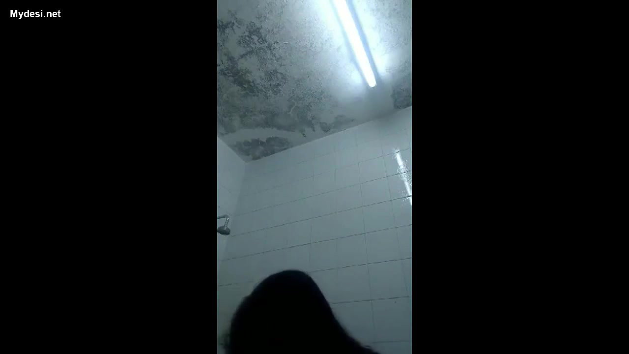 indian girl in bathroom