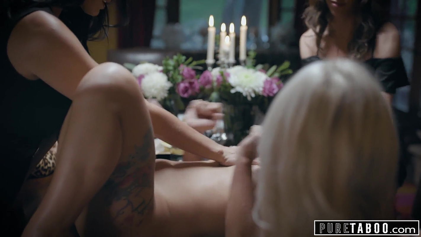 PURE TABOO Angry Stepmom Makes Teen Serve Dinner Naked