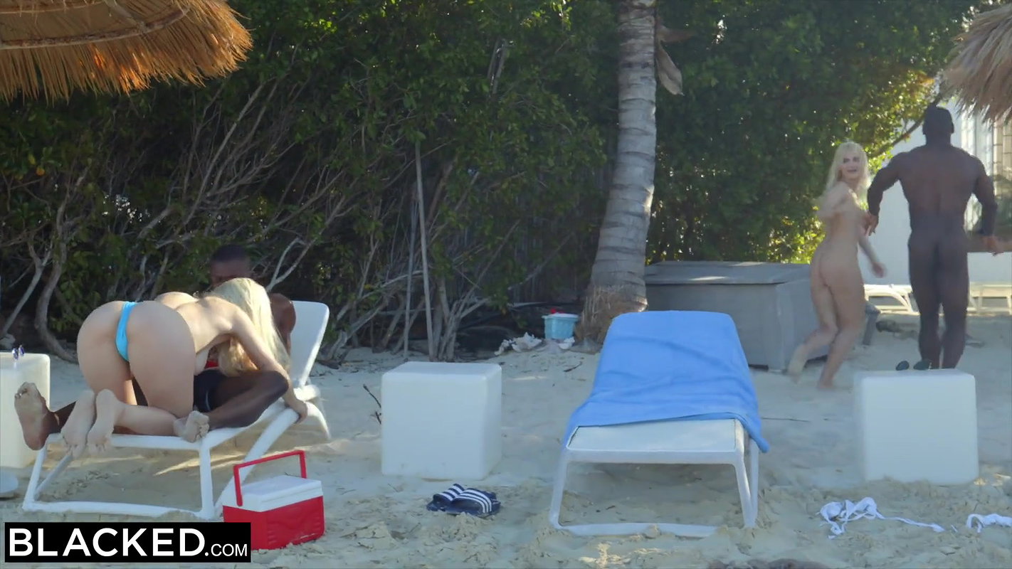 BLACKED Hot blondes Agatha, Lika & Jazlyn take on 2 BBCs