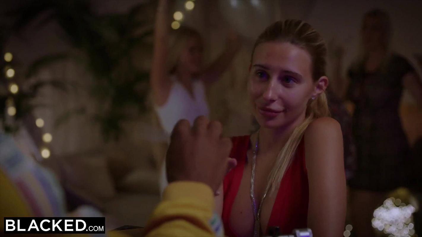 BLACKED Hot French girl gets DPed by two huge BBCs at party