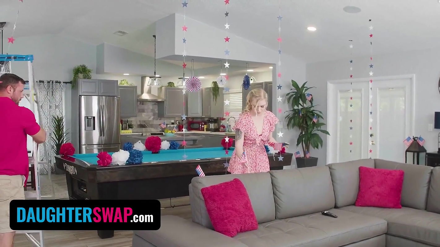 DaughterSwap – Adorable Girls Macy Meadows & Krissy Knight Swap Stepdads And Squirt On Their Cocks