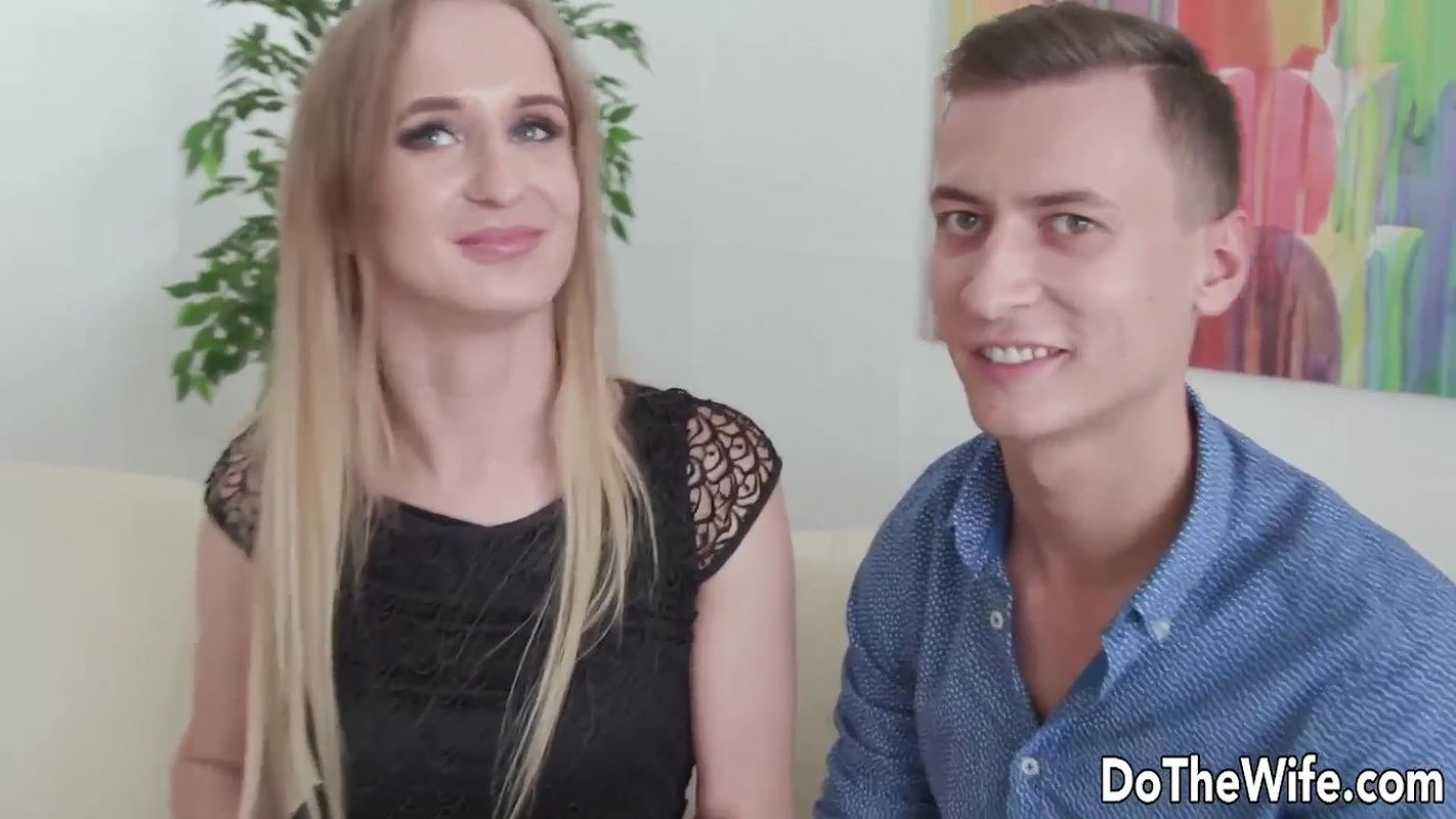 Blonde Emily Ross Mounts a Hard Dick as Her Cuckold Watches and Enjoys