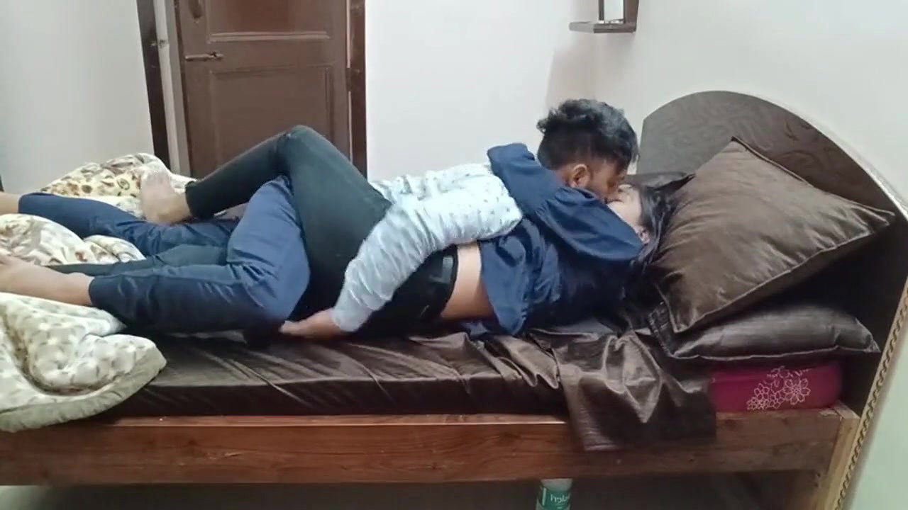 Superhot Desi couple mindblowing passionate wild kiss boob rub dry hump