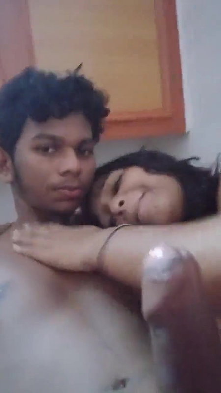 Gf shy to hold big cock of lover